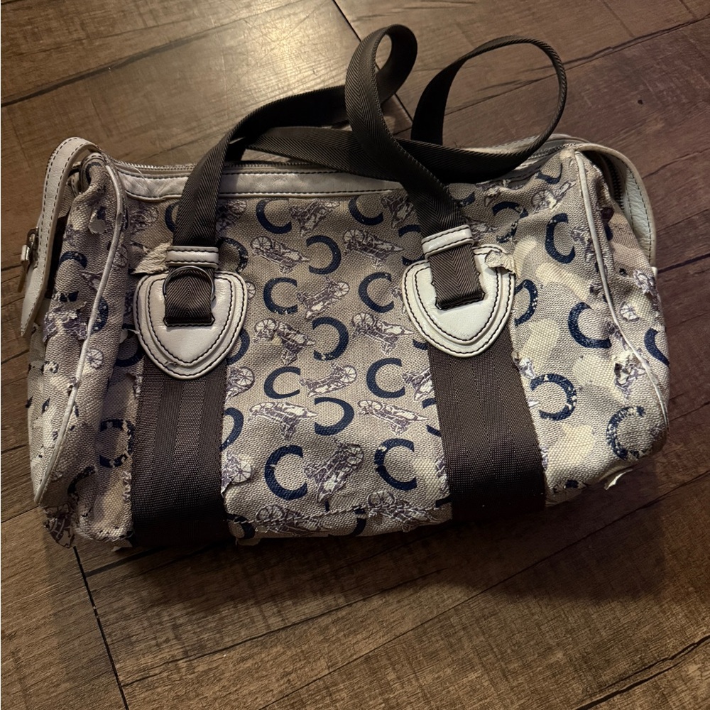 CELINE MACADAM SULKY SHOULDER BAG - Authentic Vintage